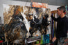 Rusted Nero 160cm x 100cm Brown Black Textured Abstract Painting-Abstract-Franko-[franko_art]-[beautiful_Art]-[The_Block]-Franklin Art Studio