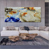 Rusted Outback 240cm x 100cm Brown Blue Textured Abstract Painting (SOLD)-Abstract-Franko-[Franko]-[huge_art]-[Australia]-Franklin Art Studio