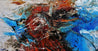 Rusted Overland 190cm x 100cm Blue Orange Textured Abstract Painting (SOLD)-Abstract-Franko-[Franko]-[Australia_Art]-[Art_Lovers_Australia]-Franklin Art Studio