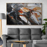 Rusted Sugar 160cm x 100cm Black Grey Rust Textured Abstract Painting (SOLD)-Abstract-Franko-[franko_artist]-[Art]-[interior_design]-Franklin Art Studio