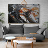 Rusted Sugar 160cm x 100cm Black Grey Rust Textured Abstract Painting (SOLD)-Abstract-Franko-[Franko]-[huge_art]-[Australia]-Franklin Art Studio