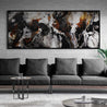 Rusted Tectonic 200cm x 80cm Black Rust Textured Abstract Painting (SOLD)-Abstract-[Franko]-[Artist]-[Australia]-[Painting]-Franklin Art Studio