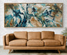 Rusting Honey 240cm x 100cm Rust Teal Textured Abstract Painting (SOLD)-Abstract-[Franko]-[Artist]-[Australia]-[Painting]-Franklin Art Studio