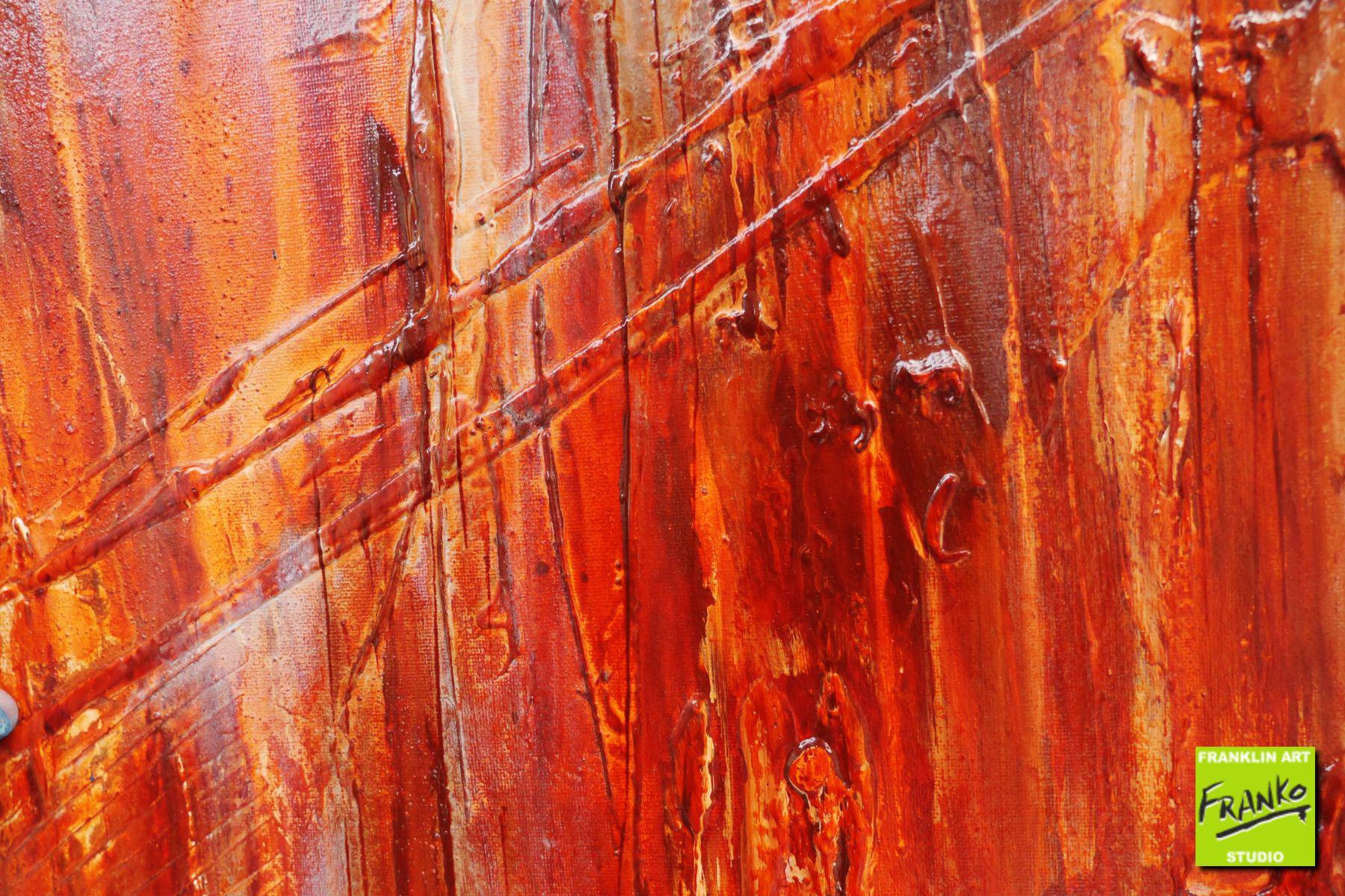 Rusty 140cm x 100cm Brown White Textured Abstract Painting (SOLD)
