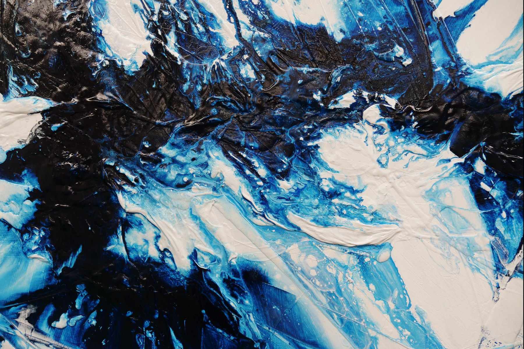 (SOLD KIERA) Hamptons Classic 190cm x 100cm Blue White Textured Abstract Painting (SOLD KIERA)