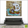 Sail Away 120cm x 120cm Richie Rich Bitcoin (SOLD)-bitcoin themed-Franko-[Franko]-[huge_art]-[Australia]-Franklin Art Studio