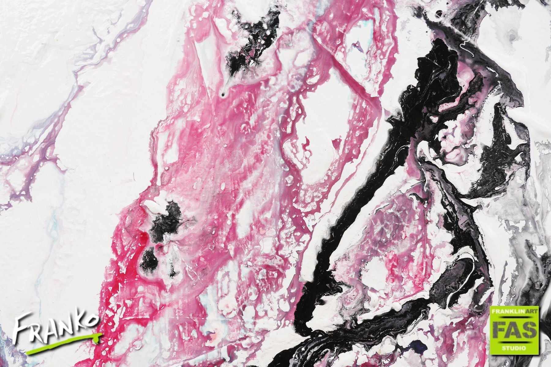 Salmon Moments 75cm x 100cm White Pink Abstract Painting (SOLD)