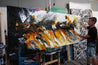 Salted Sienna 240cm x 100cm Sienna Black Textured Abstract Painting (SOLD)-Abstract-Franko-[franko_artist]-[Art]-[interior_design]-Franklin Art Studio