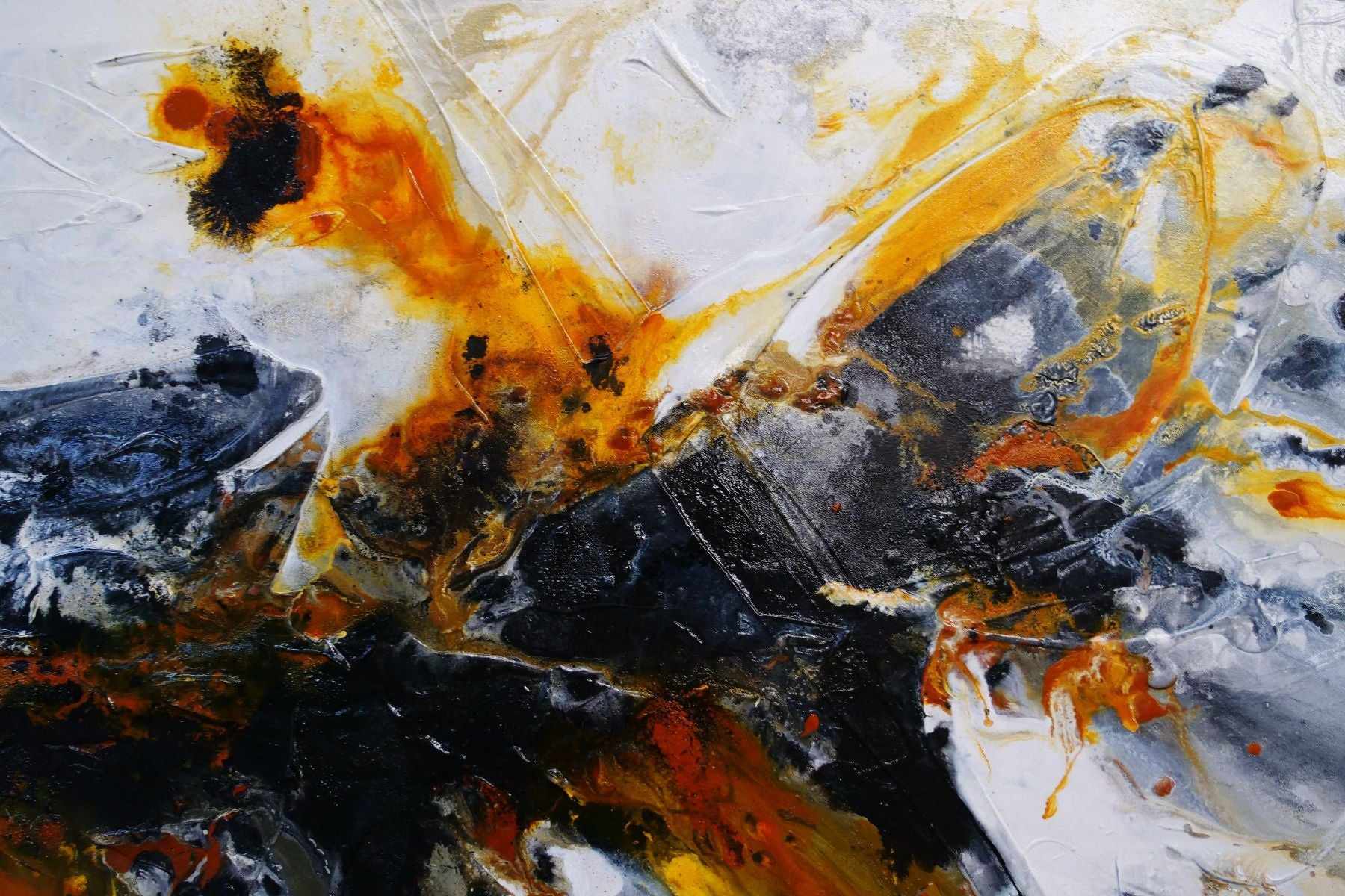 Salted Sienna 240cm x 100cm Sienna Black Textured Abstract Painting (SOLD)-Abstract-[Franko]-[Artist]-[Australia]-[Painting]-Franklin Art Studio