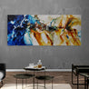Sapphire Coast 240cm x 100cm Blue Sienna Textured Abstract Painting (SOLD)-Abstract-[Franko]-[Artist]-[Australia]-[Painting]-Franklin Art Studio
