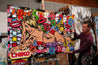 Saturday Night Roller Derby 160cm x 100cm Roller Derby Textured Urban Pop Art Painting (SOLD)-urban pop-Franko-[franko_artist]-[Art]-[interior_design]-Franklin Art Studio
