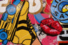 Saturday Night Roller Derby 160cm x 100cm Roller Derby Textured Urban Pop Art Painting (SOLD)-urban pop-[Franko]-[Artist]-[Australia]-[Painting]-Franklin Art Studio