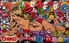 Saturday Night Roller Derby 160cm x 100cm Roller Derby Textured Urban Pop Art Painting (SOLD)-urban pop-Franko-[Franko]-[Australia_Art]-[Art_Lovers_Australia]-Franklin Art Studio