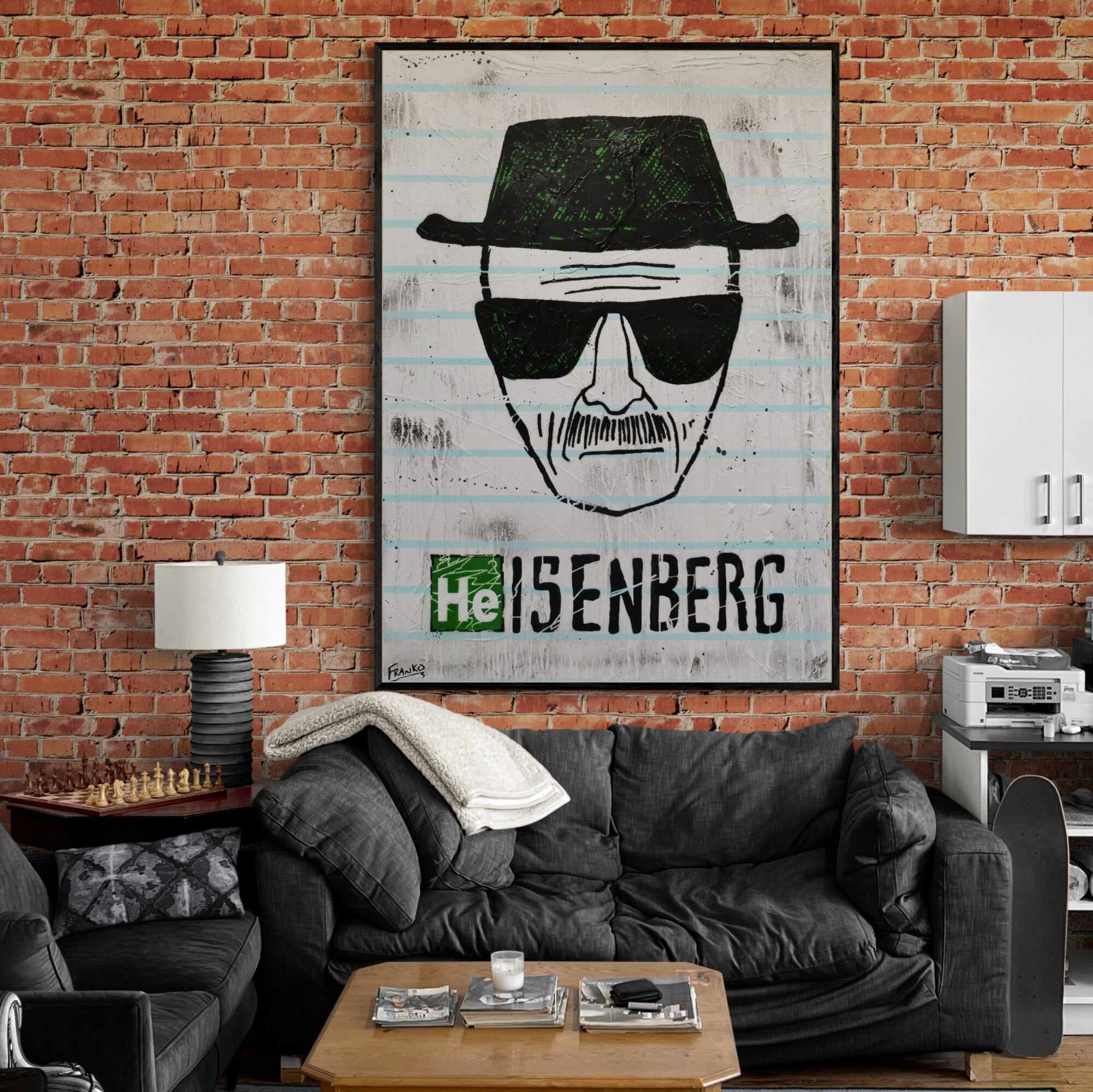 Say My Name 140cm x 100cm Heisenberg Textured Urban Pop Art Painting (SOLD)-Urban Pop Art-Franko-[huge]-[Australian]-[best Selling]-Franklin Art Studio