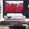 Scarlet Rush 160cm x 100cm Port Burnt red Burgundy Abstract Painting (SOLD)-abstract-Franko-[Franko]-[huge_art]-[Australia]-Franklin Art Studio
