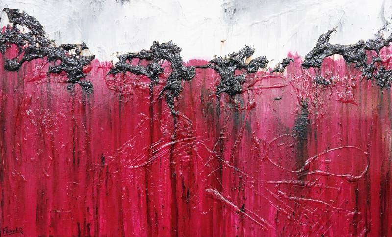 Scarlet Rush 160cm x 100cm Port Burnt red Burgundy Abstract Painting (SOLD)-abstract-[Franko ]-[Gallery]-[popular]-[Australia]-Franklin Art Studio