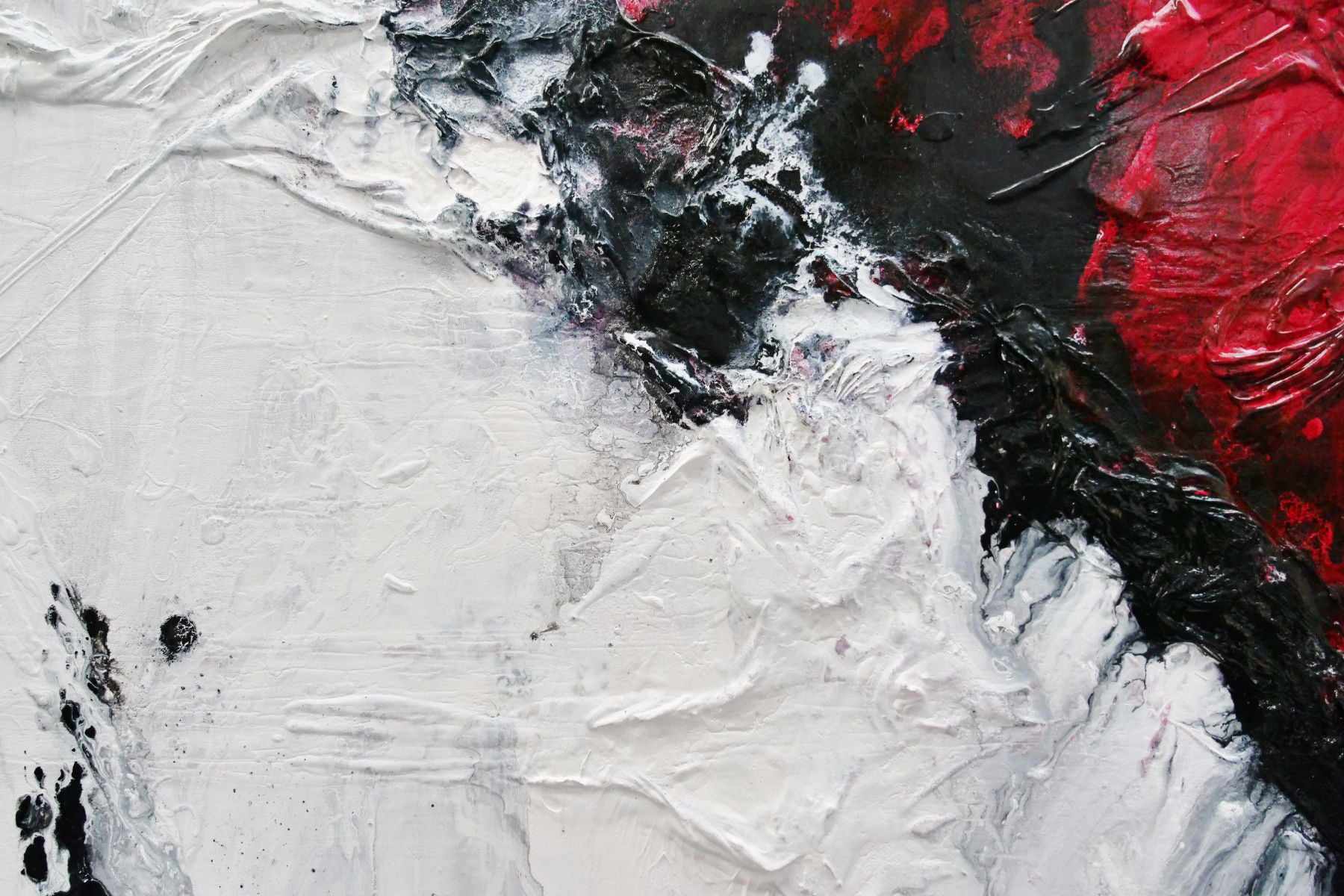 Scarlett Chemistry 120cm x 150cm Black White Red Textured Abstract Painting