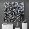 Scatter Brain Squared 150cm x 150cm Black White Textured Abstract Painting-Abstract-Franko-[franko_artist]-[Art]-[interior_design]-Franklin Art Studio