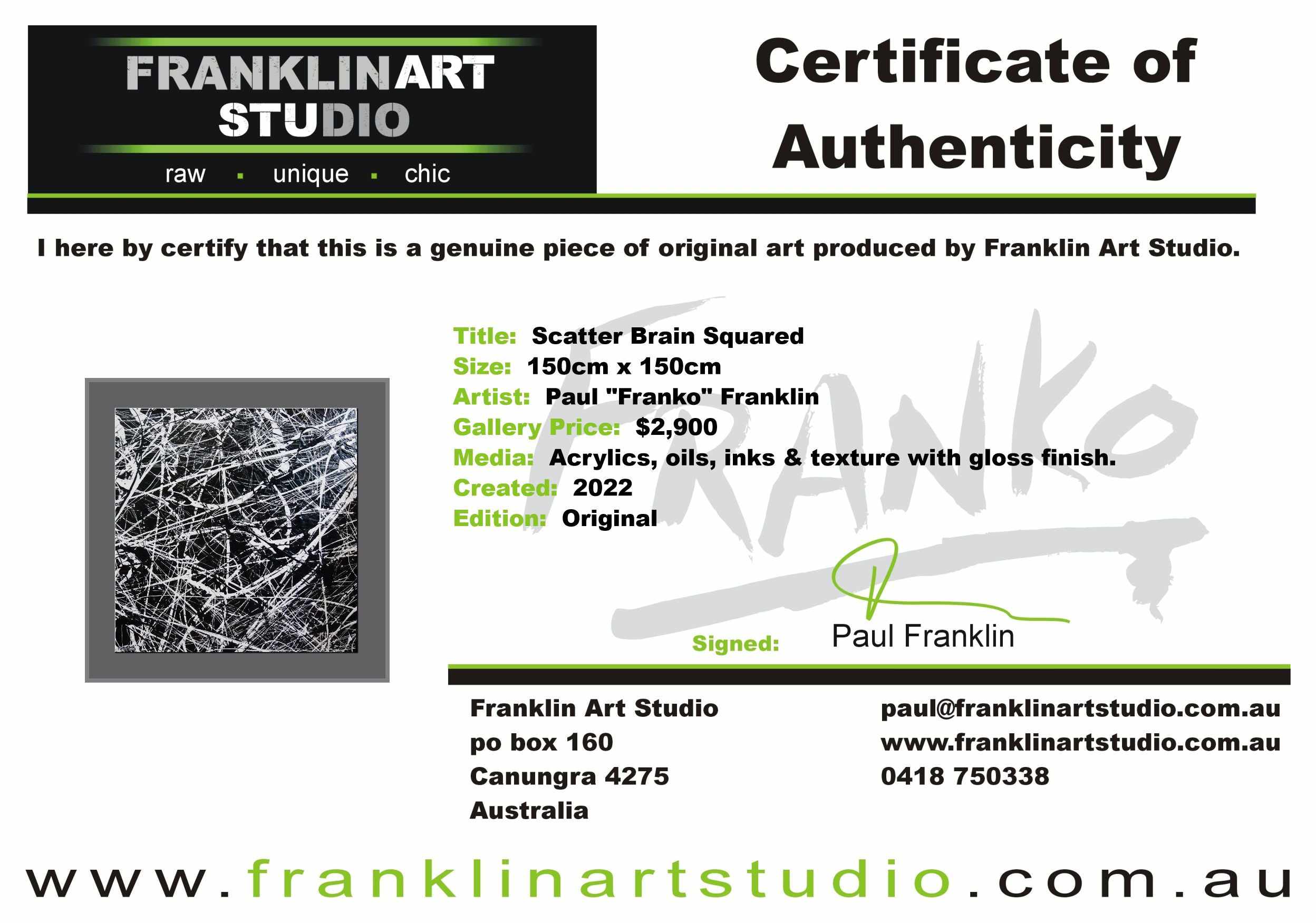 Scatter Brain Squared 150cm x 150cm Black White Textured Abstract Painting (SOLD)