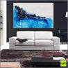 Sea Ice 160cm x 100cm White Blue Textured Abstract Painting (SOLD)-Abstract-Franko-[Franko]-[huge_art]-[Australia]-Franklin Art Studio