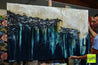 Seaside Escapade 160cm x 100cm Green Cream Textured Abstract Painting (SOLD)-Franklin Art Studio-[franko_art]-[beautiful_Art]-[The_Block]-Franklin Art Studio