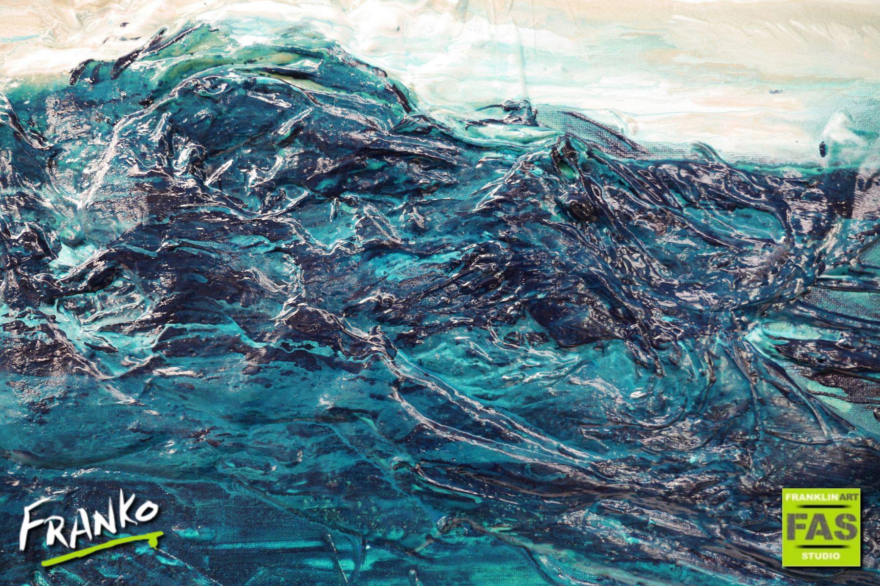 Seasoned Malt 200cm x 80cm Cream White Blue Textured Abstract Painting (SOLD)-Abstract-[Franko]-[Artist]-[Australia]-[Painting]-Franklin Art Studio