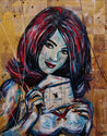 Secret Admirer 120cm x 150cm Playboy Urban Pop Book Club Painting (SOLD)-book club-Franko-[Franko]-[Australia_Art]-[Art_Lovers_Australia]-Franklin Art Studio