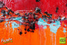 Setting Fire Orange 190cm x 100cm Red Orange Abstract Painting (SOLD)-abstract-[Franko]-[Artist]-[Australia]-[Painting]-Franklin Art Studio