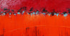 Setting Fire Orange 190cm x 100cm Red Orange Abstract Painting (SOLD)-abstract-[Franko ]-[Gallery]-[popular]-[Australia]-Franklin Art Studio
