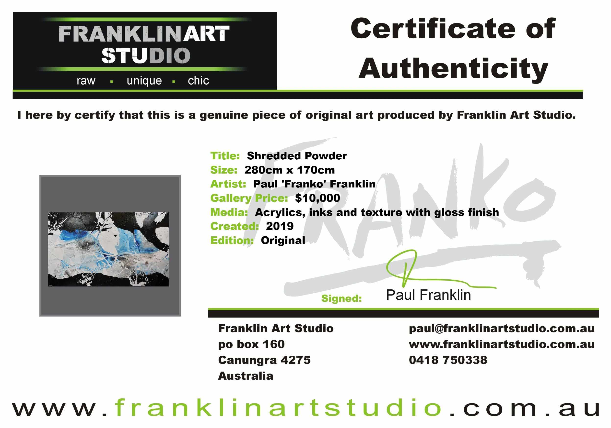 Shredded Powder 280cm x 170cm Blue Black White Textured Abstract Painting (SOLD)-Abstract-[Franko Artist]-[Cheryl]-[Wendy]-[Gabriela]-Franklin Art Studio
