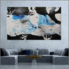 Shredded Powder 280cm x 170cm Blue Black White Textured Abstract Painting (SOLD)-Abstract-Franko-[huge]-[Australian]-[best Selling]-Franklin Art Studio