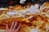 Shredded Sienna 240cm x 100cm Black Sienna Textured Abstract Painting (SOLD)-Abstract-[Franko]-[Artist]-[Australia]-[Painting]-Franklin Art Studio