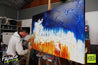 Sienna Blue 160cm x 100cm Sienna and Blue Abstract Painting (SOLD)-abstract-Franko-[franko_artist]-[Art]-[interior_design]-Franklin Art Studio