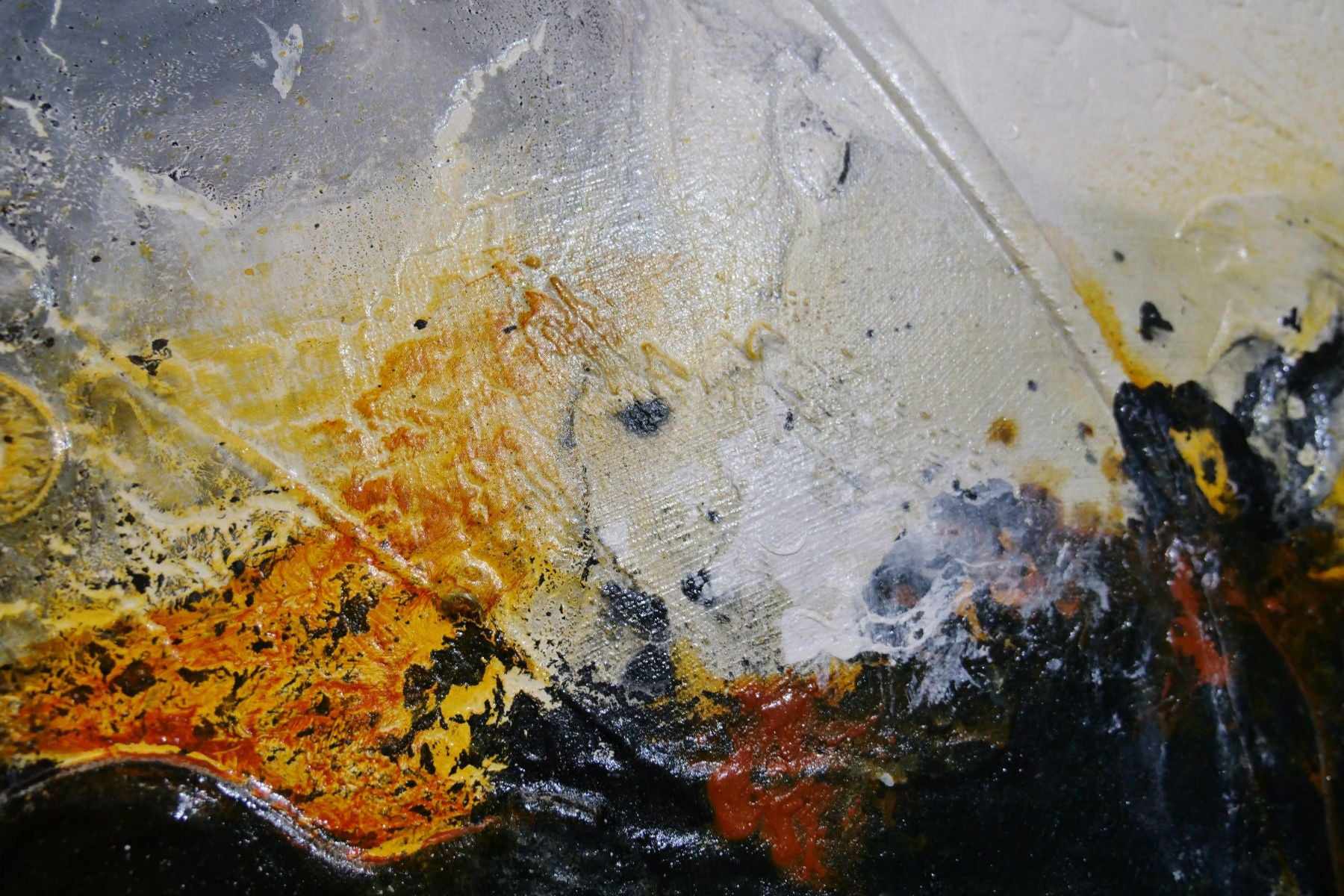 Sienna Candy 190cm x 100cm Sienna Black White Textured Abstract Painting (SOLD)