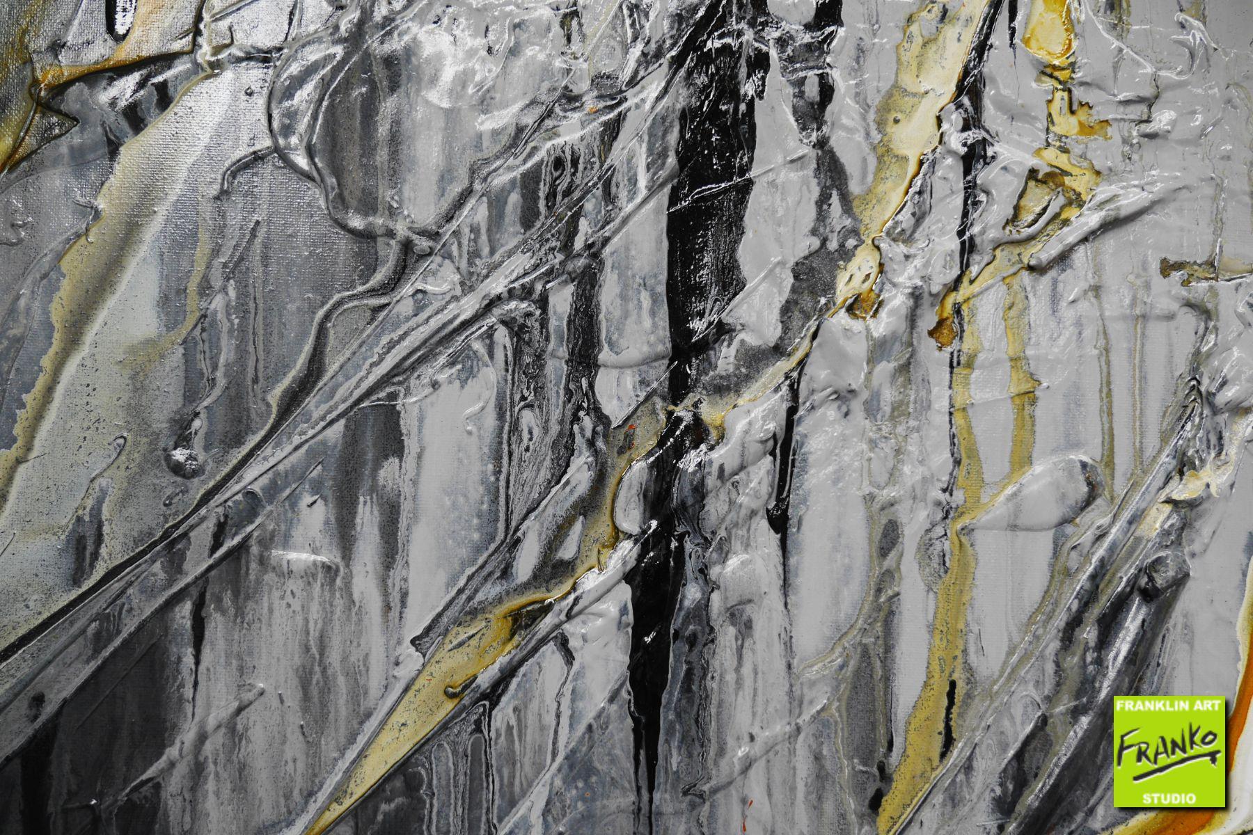 Sienna Classic 140cm x 100cm Sienna Black White Textured Abstract Painting (SOLD)