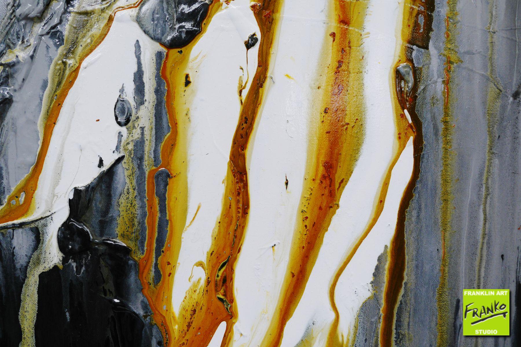 Sienna Classic 140cm x 100cm Sienna Black White Textured Abstract Painting (SOLD)