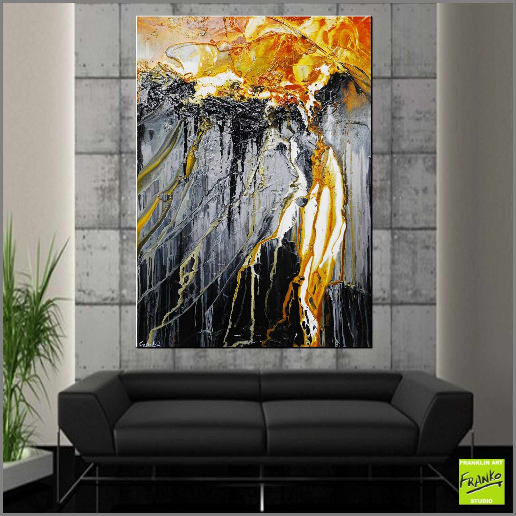 Sienna Classic 140cm x 100cm Sienna Black White Textured Abstract Painting (SOLD)-Abstract-Franko-[huge]-[Australian]-[best Selling]-Franklin Art Studio