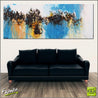 Sienna Drama 160cm x 60cm Blue and Sienna Abstract Painting (SOLD)-abstract-Franko-[Franko]-[huge_art]-[Australia]-Franklin Art Studio