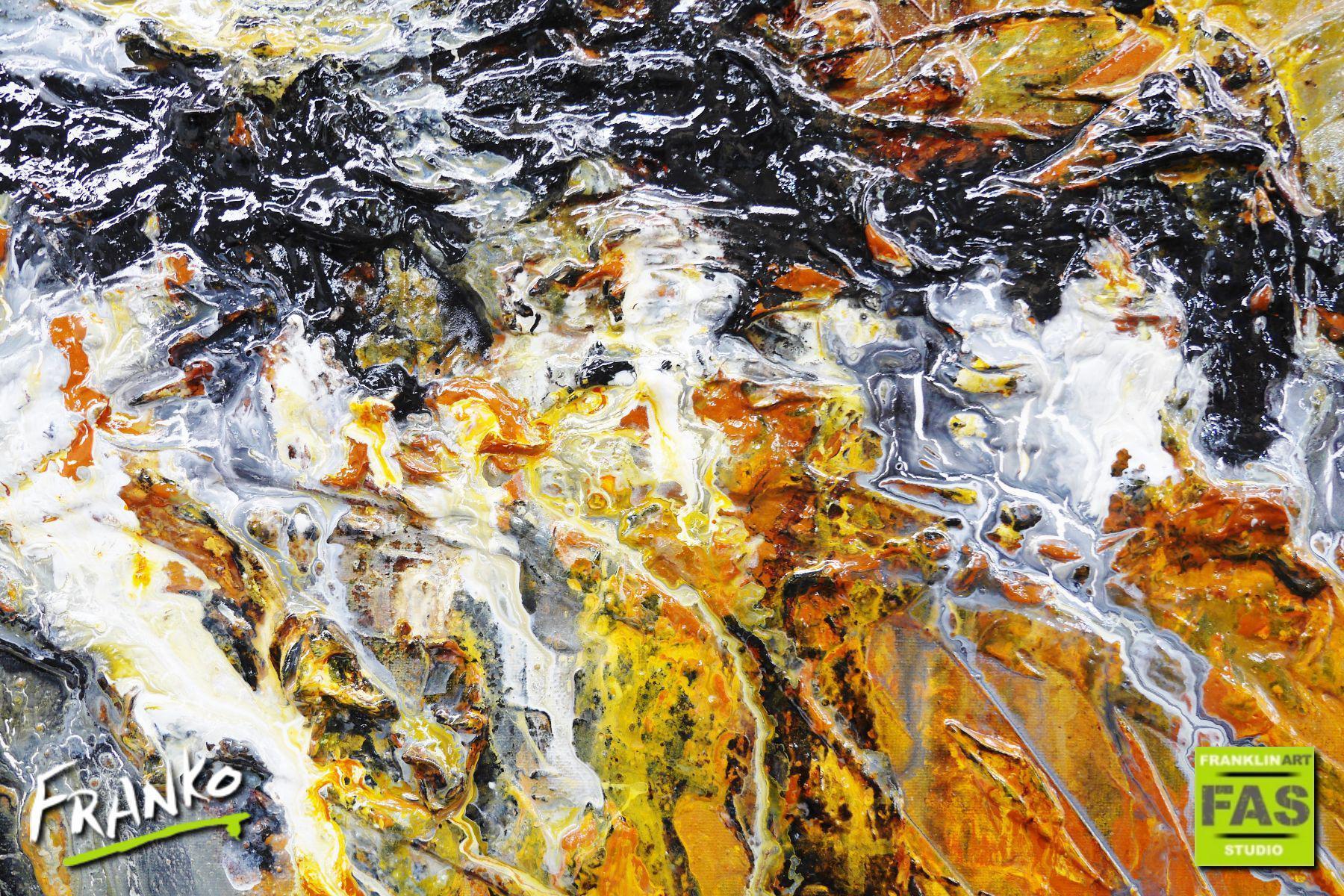 Sienna Grey Black 160cm x 100cm Sienna Abstract Painting (SOLD)-Abstract-[Franko]-[Artist]-[Australia]-[Painting]-Franklin Art Studio