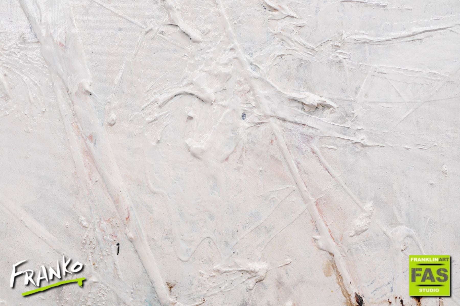 Sienna Jazz 190cm x 100cm White Sienna Abstract Painting (SOLD)