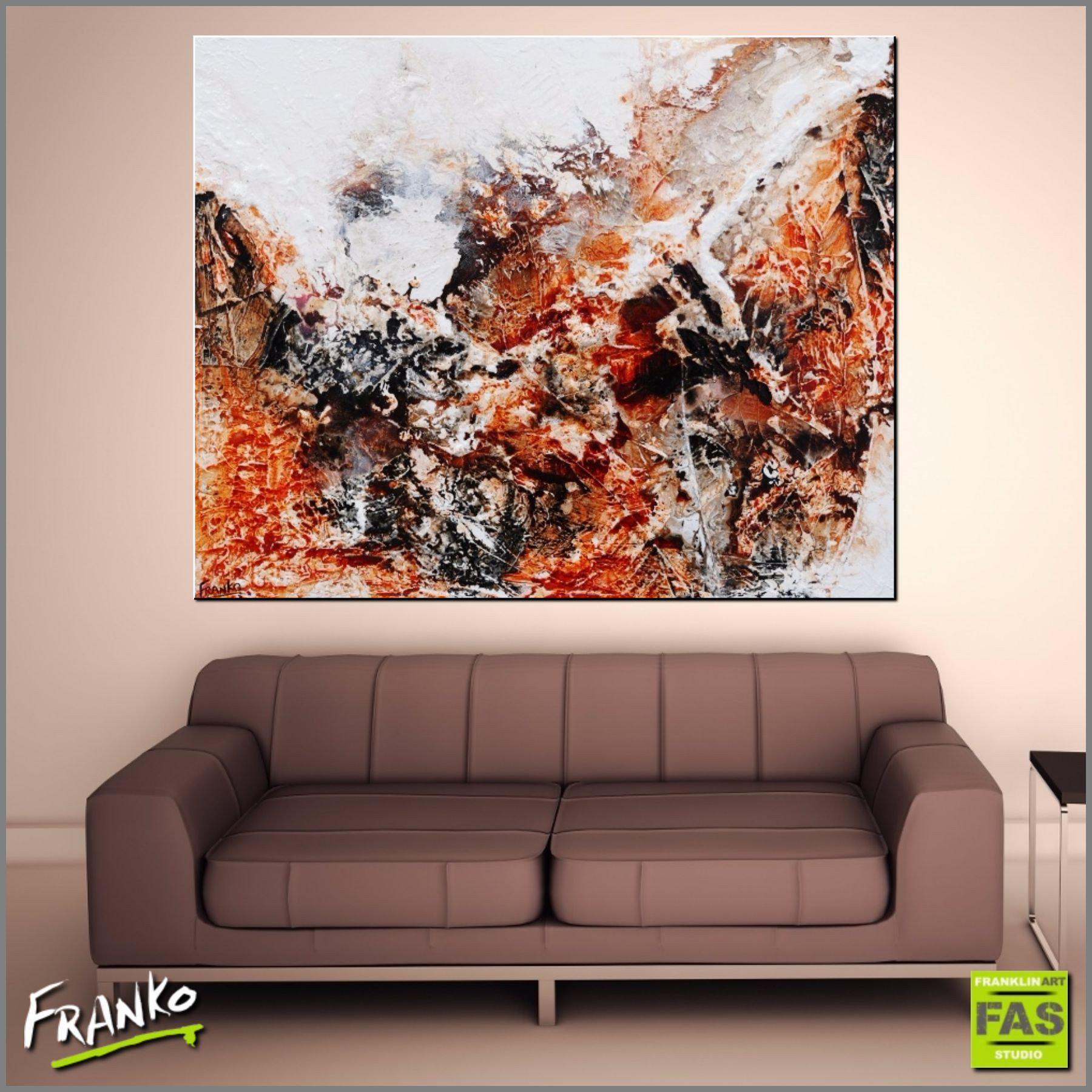 Sienna Lust 120cm x 150cm Sienna Abstract Painting (SOLD)-abstract-Franko-[Franko]-[huge_art]-[Australia]-Franklin Art Studio