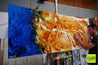 Sienna Rapture 200cm x 80cm Sienna Blue Textured Abstract Painting (SOLD)-Abstract-Franko-[franko_artist]-[Art]-[interior_design]-Franklin Art Studio