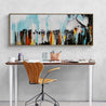 Sienna Sky 160cm x 60cm Sienna Blue Textured Abstract Painting (SOLD)-Abstract-Franko-[huge]-[Australian]-[best Selling]-Franklin Art Studio