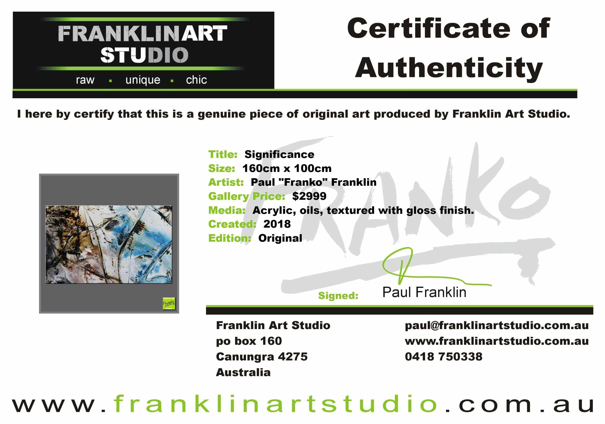 Significance 160cm x 100cm Brown White Blue Textured Abstract Painting (SOLD)-Abstract-[Franko Artist]-[Cheryl]-[Wendy]-[Gabriela]-Franklin Art Studio