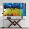 Significance 200cm x 120cm Yellow Blue Textured Abstract Painting (SOLD)-Abstract-[Franko Artist]-[Cheryl]-[Wendy]-[Gabriela]-Franklin Art Studio