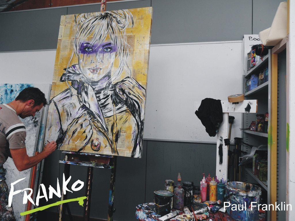 Silk 140cm x 100cm Book Club Series Purple (SOLD)-abstract-Franko-[franko_artist]-[Art]-[interior_design]-Franklin Art Studio