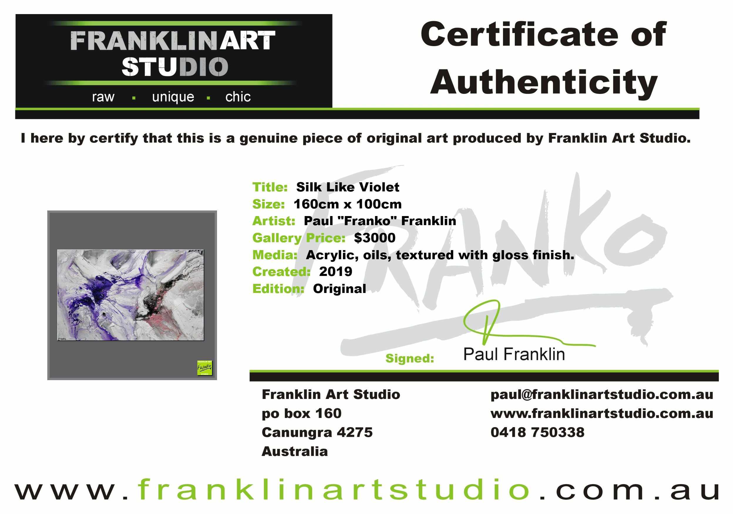 Silk Like Violet 160cm x 100cm Grey White Purple Textured Abstract Painting (SOLD)-Abstract-Franko-[franko_art]-[beautiful_Art]-[The_Block]-Franklin Art Studio