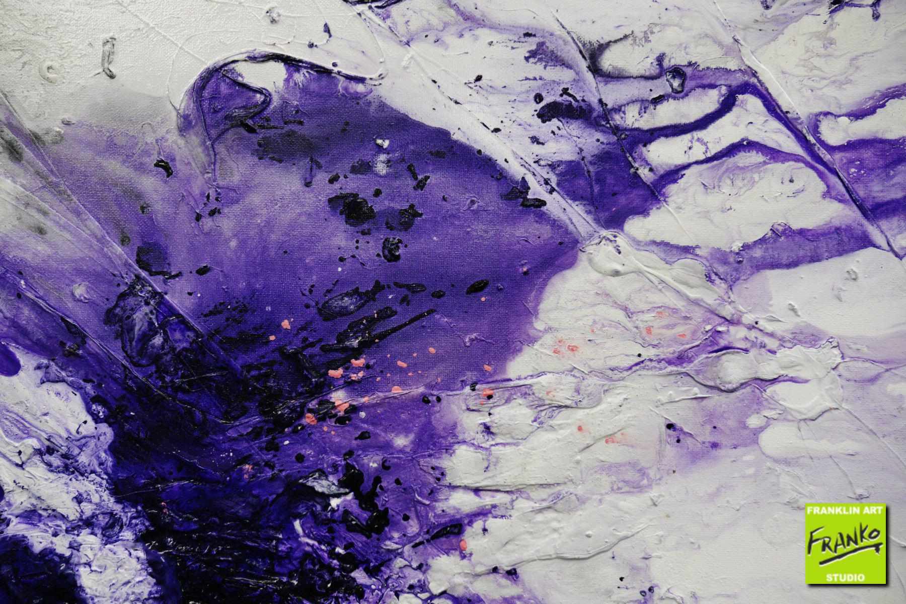 Silk Like Violet 160cm x 100cm Grey White Purple Textured Abstract Painting (SOLD)-Abstract-[Franko]-[Artist]-[Australia]-[Painting]-Franklin Art Studio