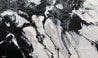 Silver Pearl 200cm x 120cm Silver Black Textured Abstract Painting-Abstract-[Franko]-[Australian Artist]-[Large]-[Popular]-Franklin Art Studio