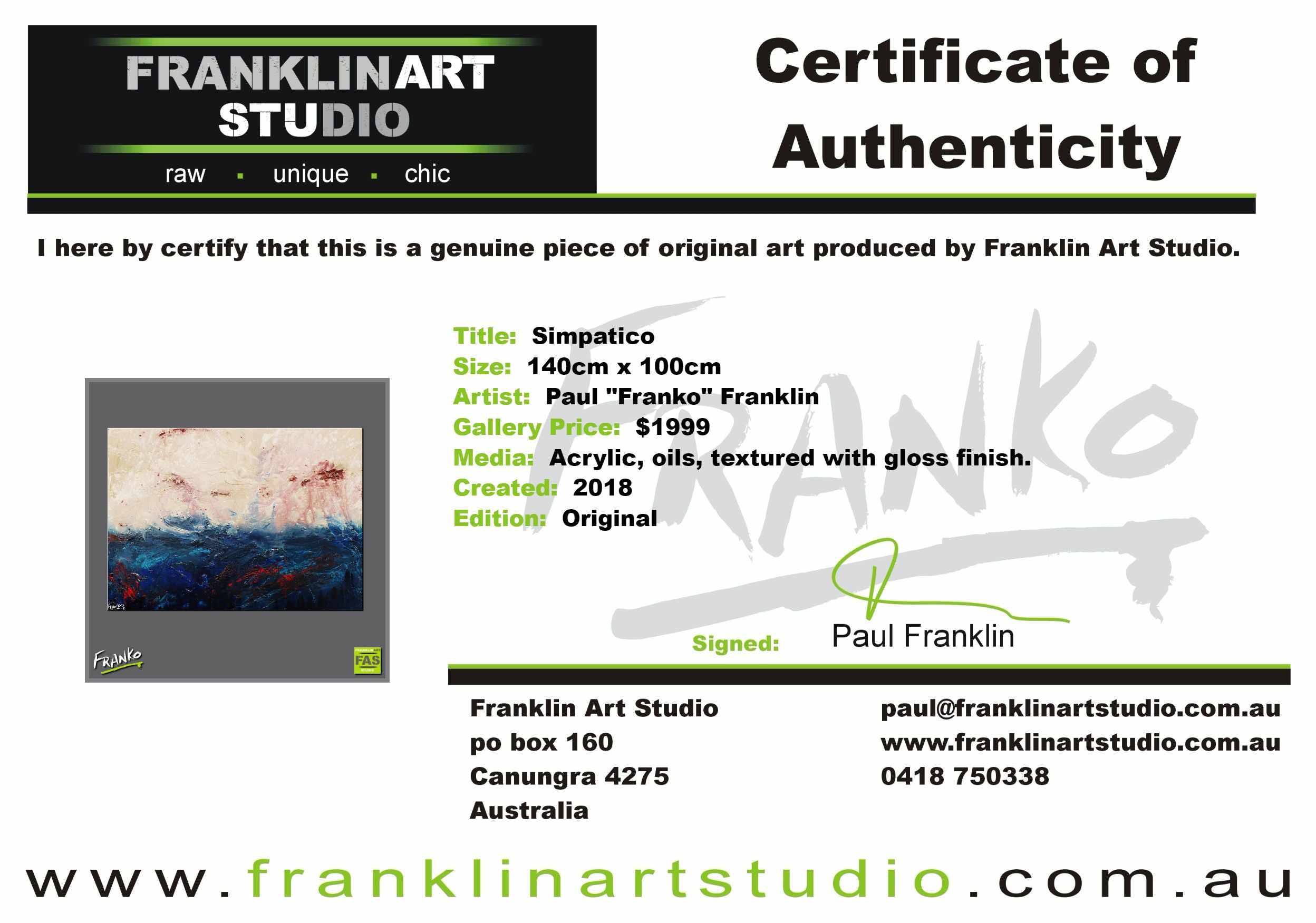 Simpatico 140cm x 100cm Blue Creme Abstract Painting (SOLD)-Abstract-[Franko Artist]-[Cheryl]-[Wendy]-[Gabriela]-Franklin Art Studio